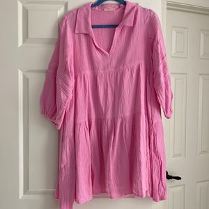 Bubblegum pink gauze dress